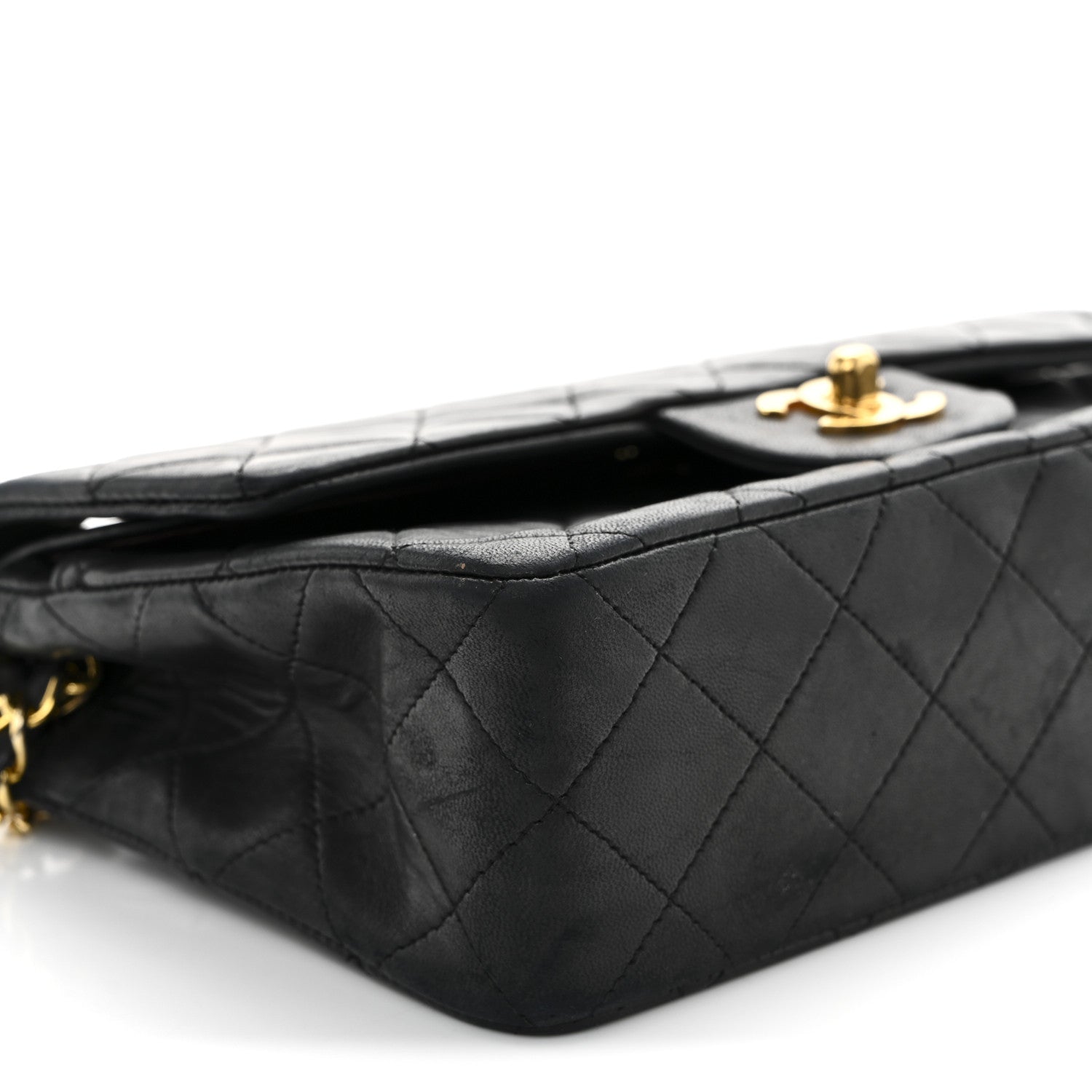 Chanel Lambskin Quilted Small Double Flap Black 10 of 15