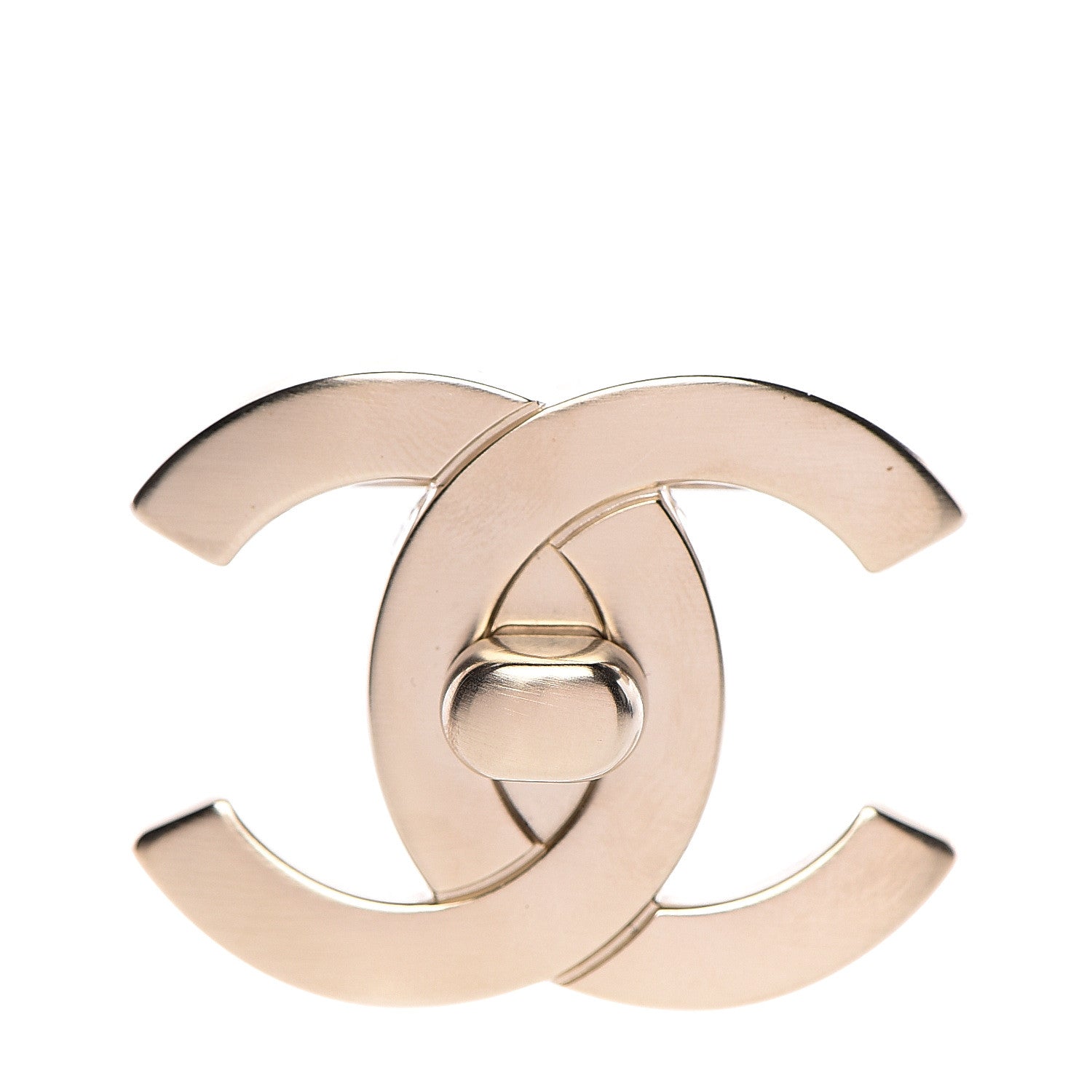 Chanel CC Turnlock Brooch Gold 1 of 5