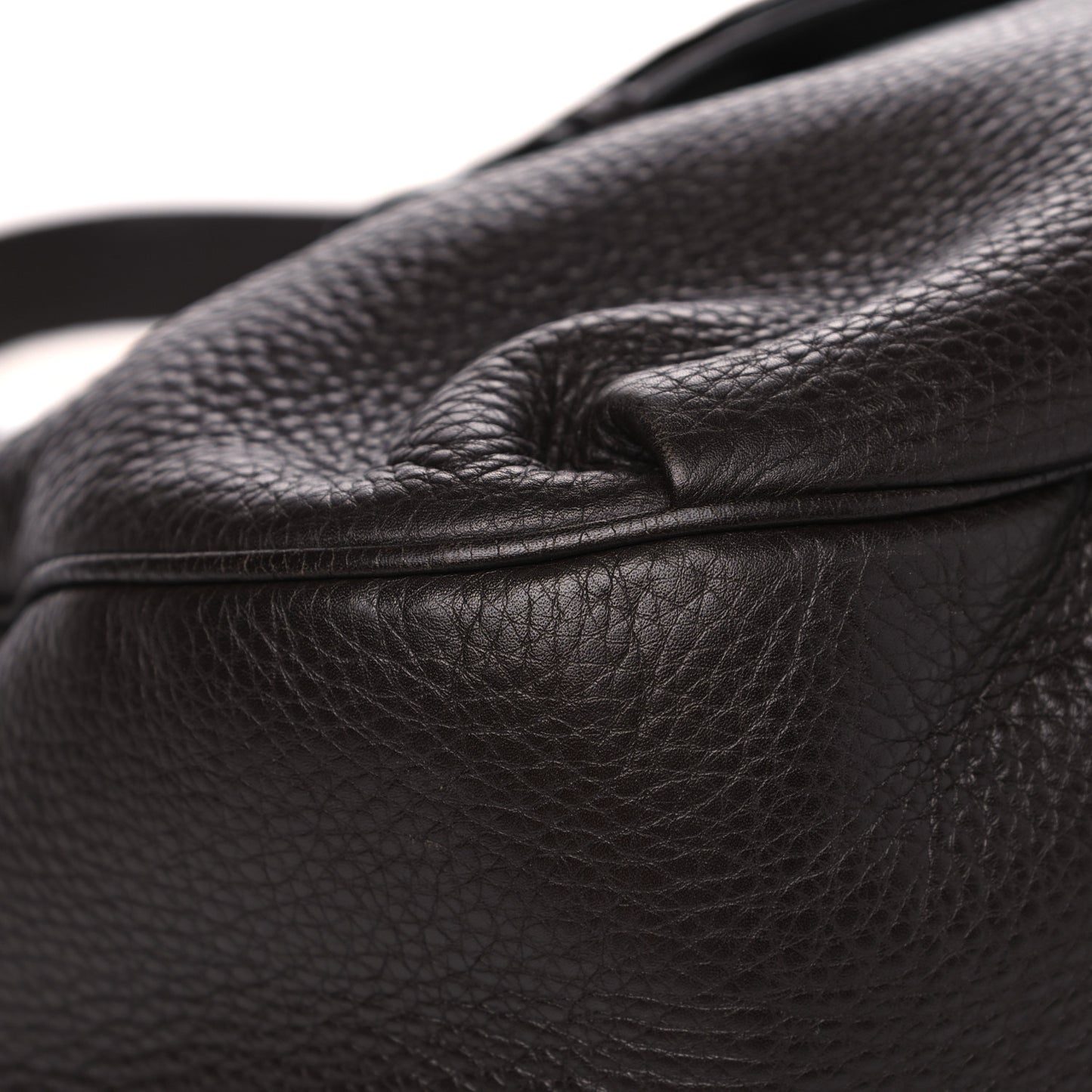 Calfskin Web Medium Dressage Hobo Coffee Brown