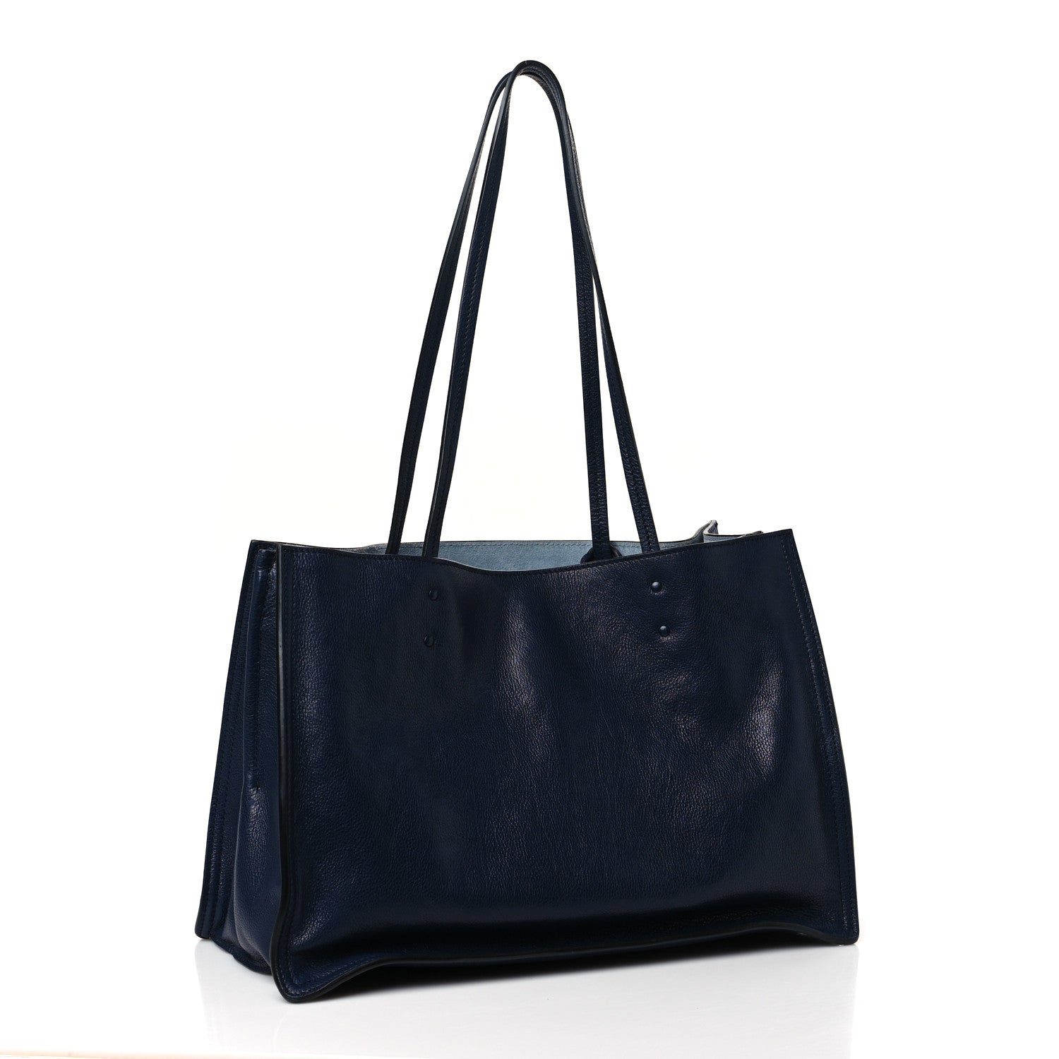 Prada Glace Calf Etiquette Tote Astrale Inchiostro 3 of 8