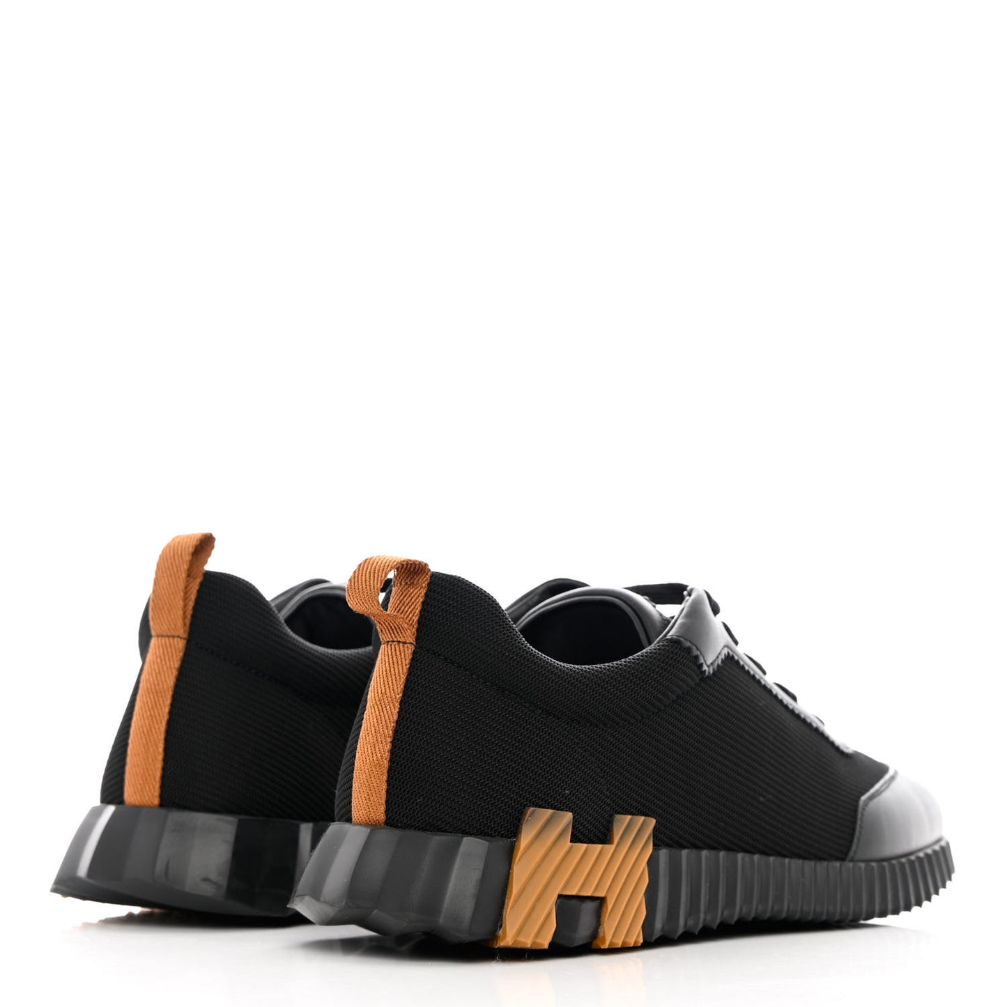 Technical Canvas Suede Goatskin Bouncing Sneakers 43 Black Miel