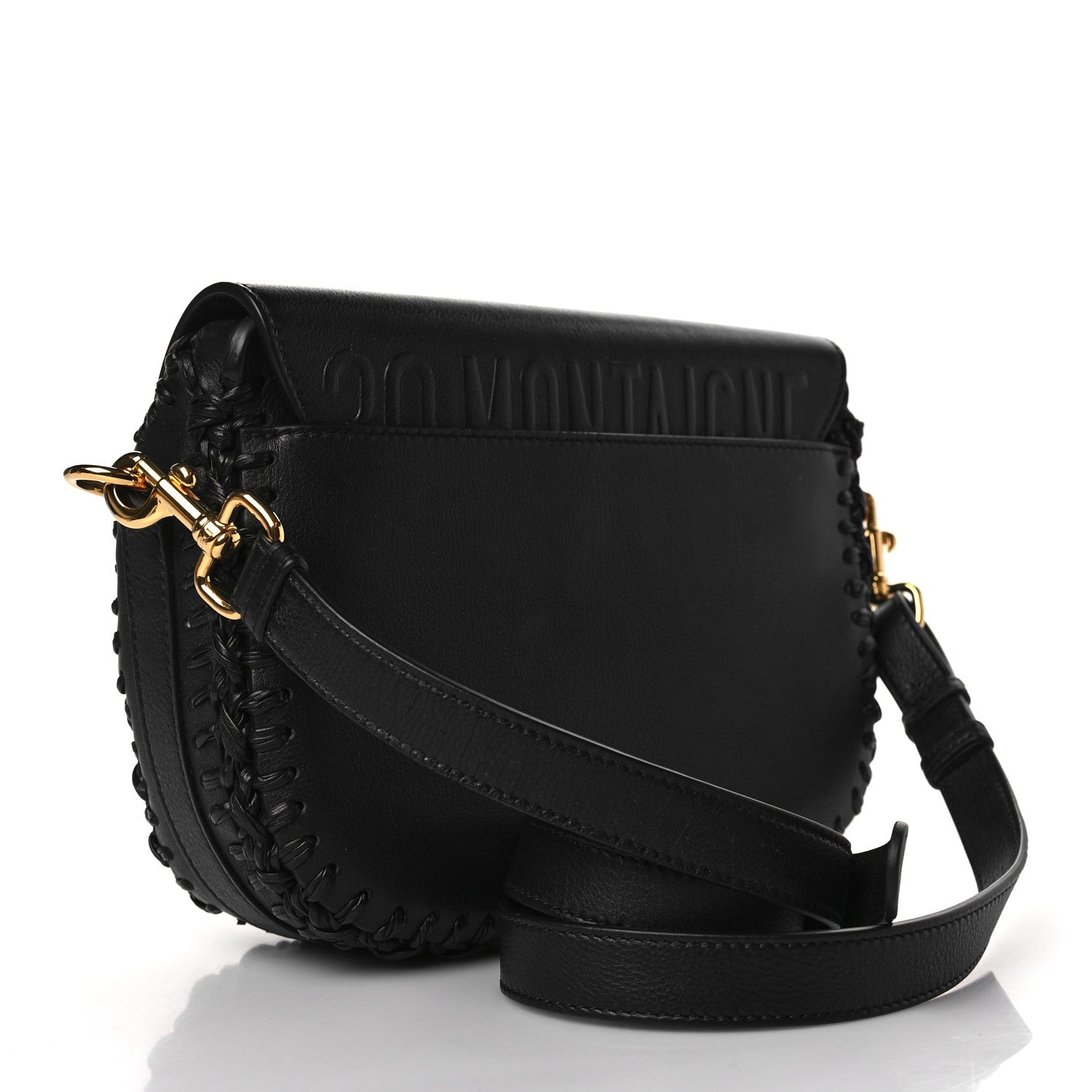 Christian Dior Grained Calfskin Medium Whipstitched Bobby Bag Black 3 of 9