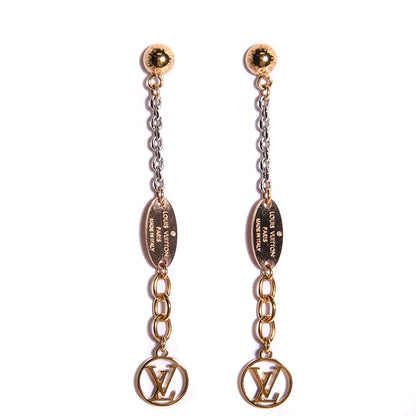 Louis Vuitton Logomania Earrings Gold 1 of 6