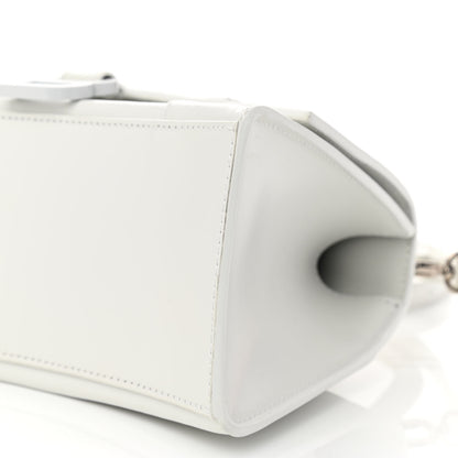 Balenciaga Shiny Box Calfskin Tonal B Small Hourglass Top Handle Bag White 9 of 9