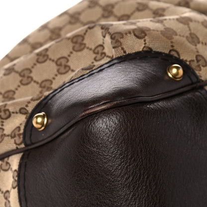Gucci Monogram Large Jockey Hobo Dark Brown 11 of 20
