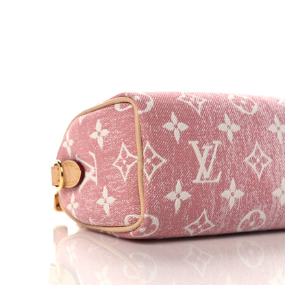 Louis Vuitton Monogram Jacquard Denim Nano Speedy Bandouliere Pink 7 of 9