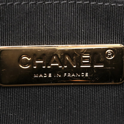 Chanel Shearling Striped Medium Chanel 19 Flap Black Beige 6 of 11
