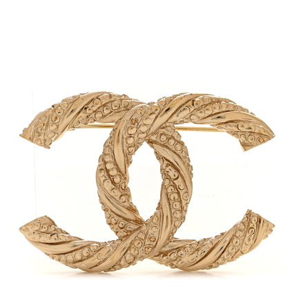 Chanel Twisted CC Brooch Light Gold 1 of 3