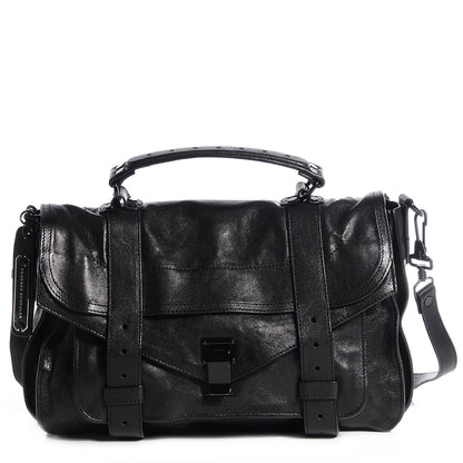 Proenza Schouler Lambskin PS1 Medium Satchel Black 1 of 12