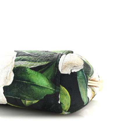 Dolce & Gabbana Brocade Medium Marlene Floral Print Chain Clutch Black Multicolor 9 of 9