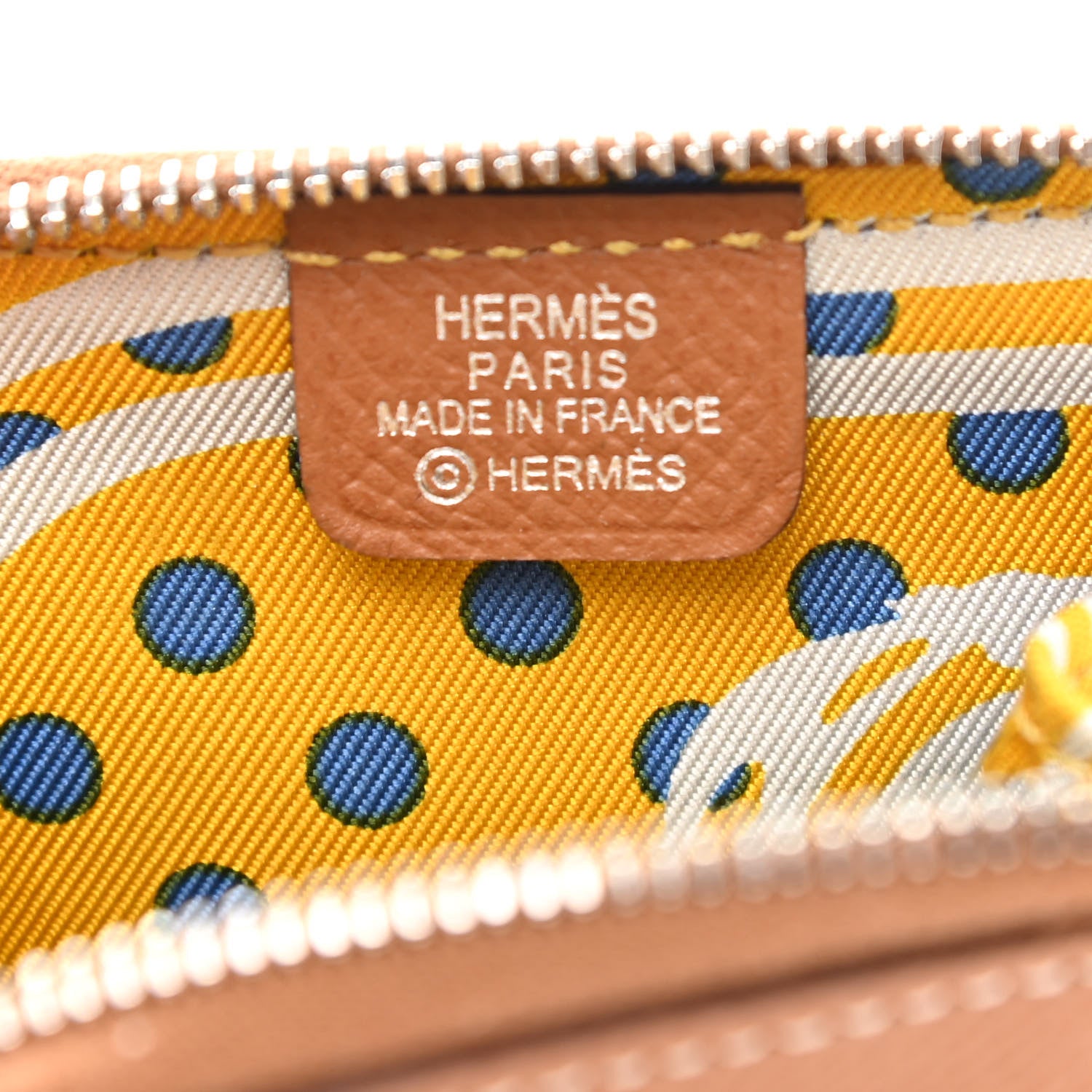 Hermes Epsom Silk'in Coin Purse Gold 6 of 7
