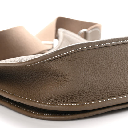 Hermes Taurillon Clemence Evelyne III PM Etoupe 8 of 9