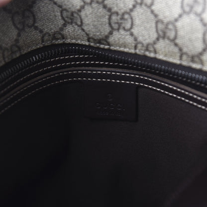 Gucci GG Supreme Monogram Medium Zippered Shopping Tote Dark Brown 8 of 10