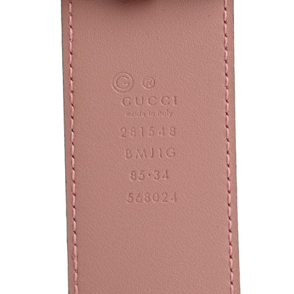 Gucci Soft Microguccissima Margaux Calfskin Belt 85 34 Soft Pink 5 of 6