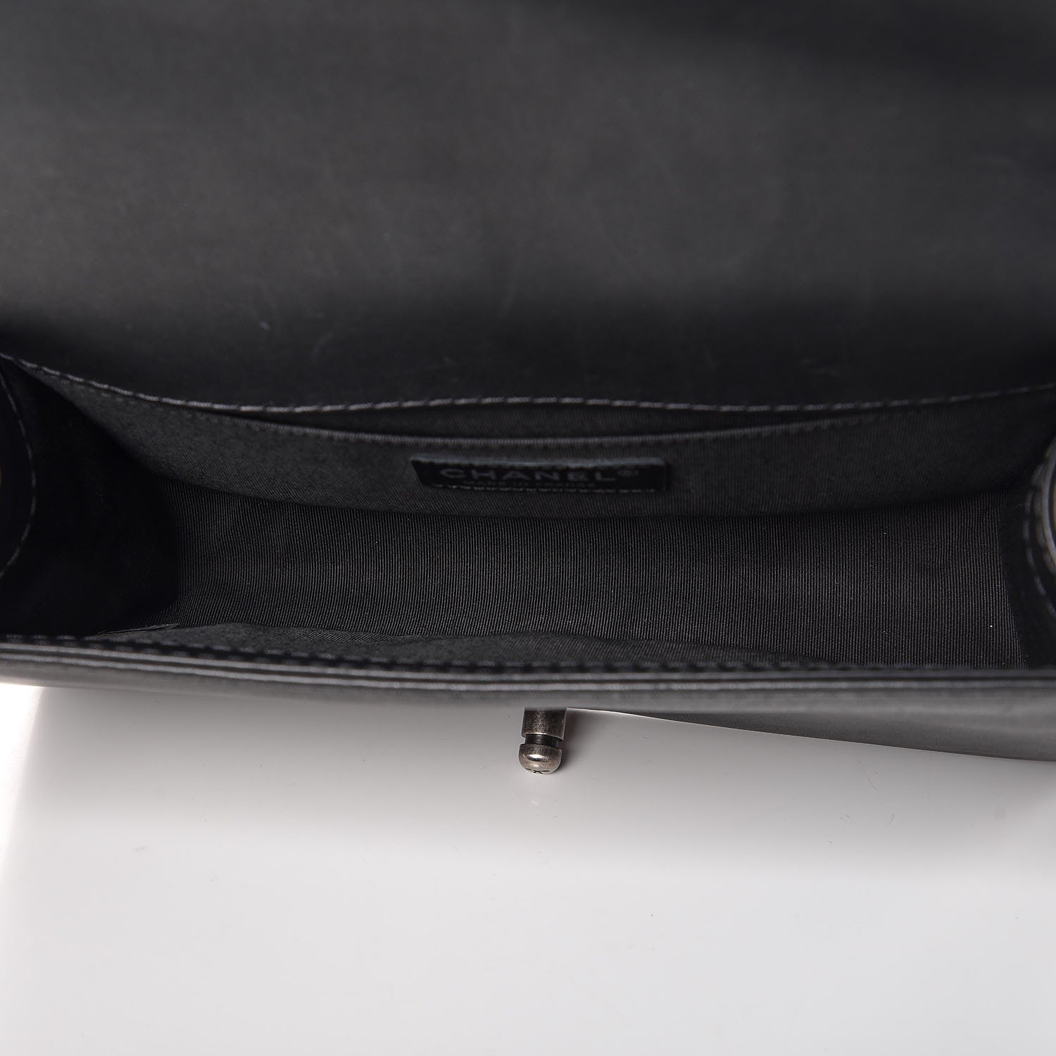 Chanel Calfskin Double Stitch Medium Boy Flap Black 5 of 9