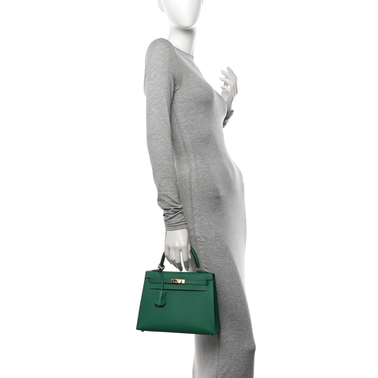 Hermes Epsom Kelly Sellier 25 Vert Vertigo 2 of 10