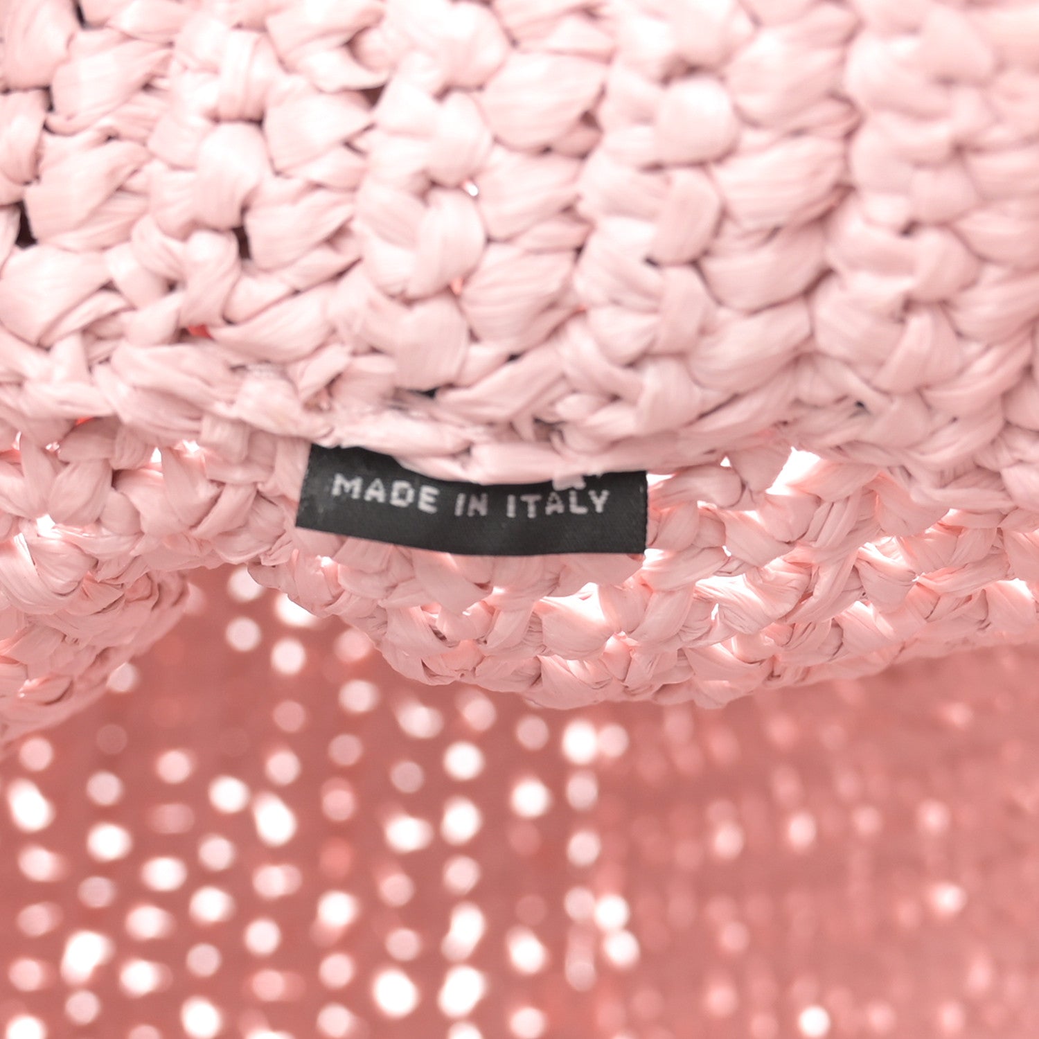 Prada Yarn Raffia Effect Crochet Small Logo Tote Alabastro 7 of 11