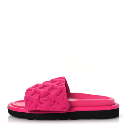 Louis Vuitton Technical Fabric Embossed Monogram Pool Pillow Comfort Mules 37 Fuchsia 1 of 12