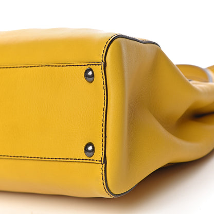 Fendi Vitello Zucca Medium Peekaboo Iconic Satchel Yellow Tobacco 10 of 10