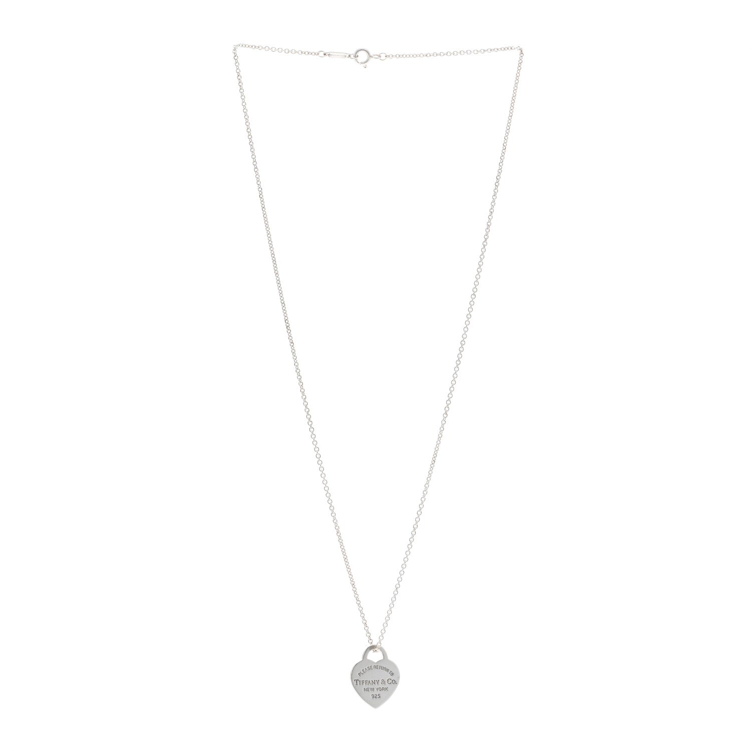 Tiffany Sterling Silver Small Return to Tiffany Heart Pendant Necklace 3 of 4