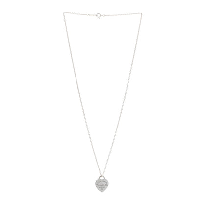 Tiffany Sterling Silver Small Return to Tiffany Heart Pendant Necklace 3 of 4