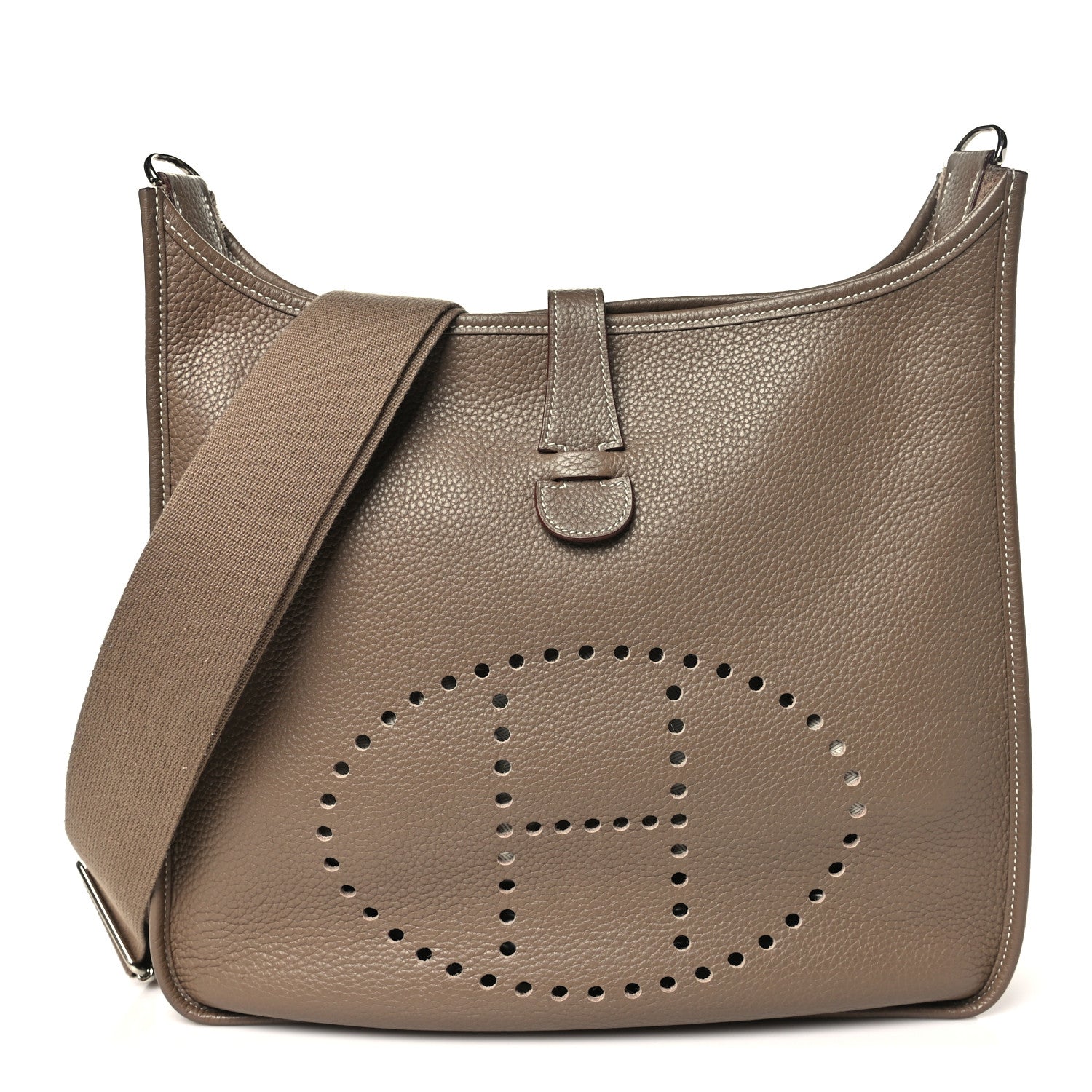 Hermes Taurillon Clemence Evelyne III GM Etoupe 1 of 10