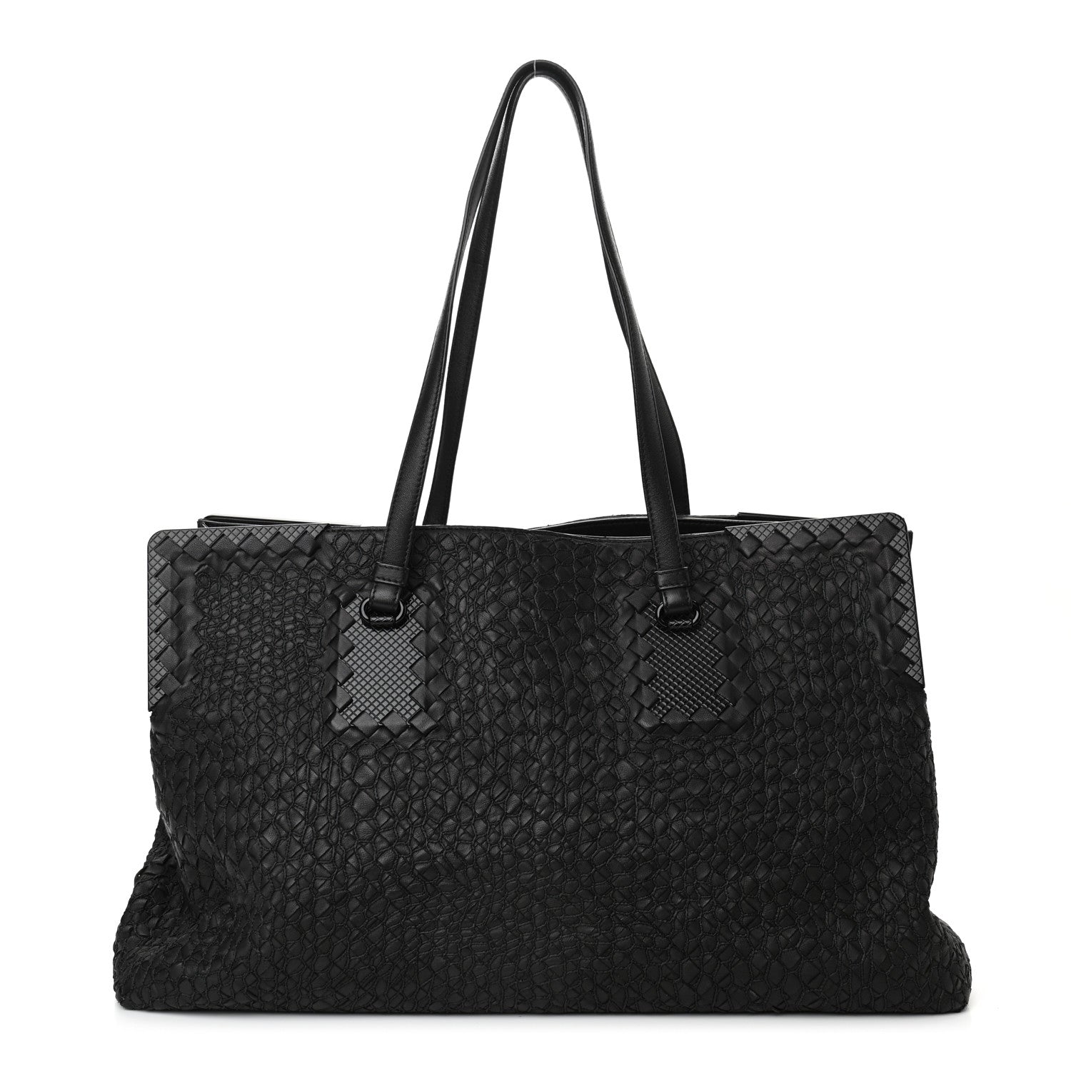 Bottega Veneta Nappa Intrecciato Stitched Tote Black 1 of 9
