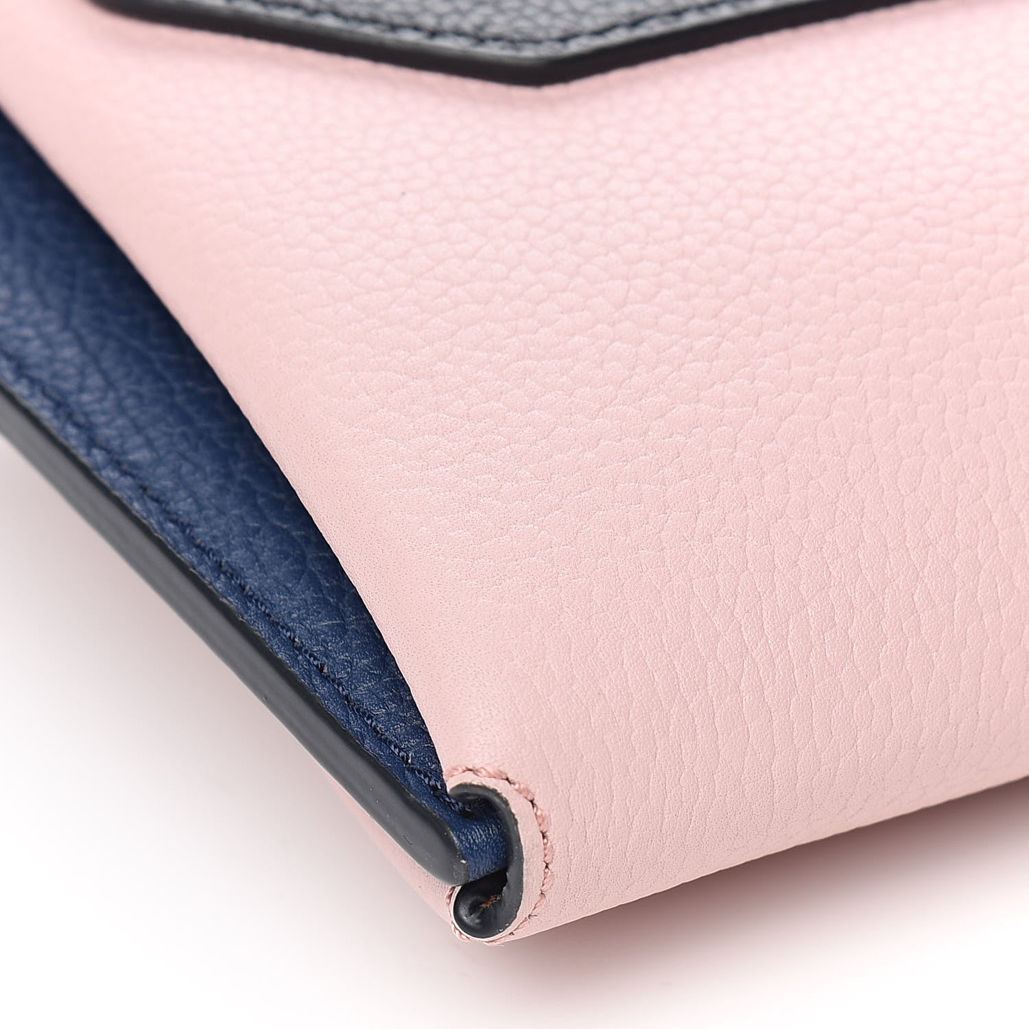 MCM Grained Calfskin Small Milla Clutch Pale Mauve Navy 8 of 10