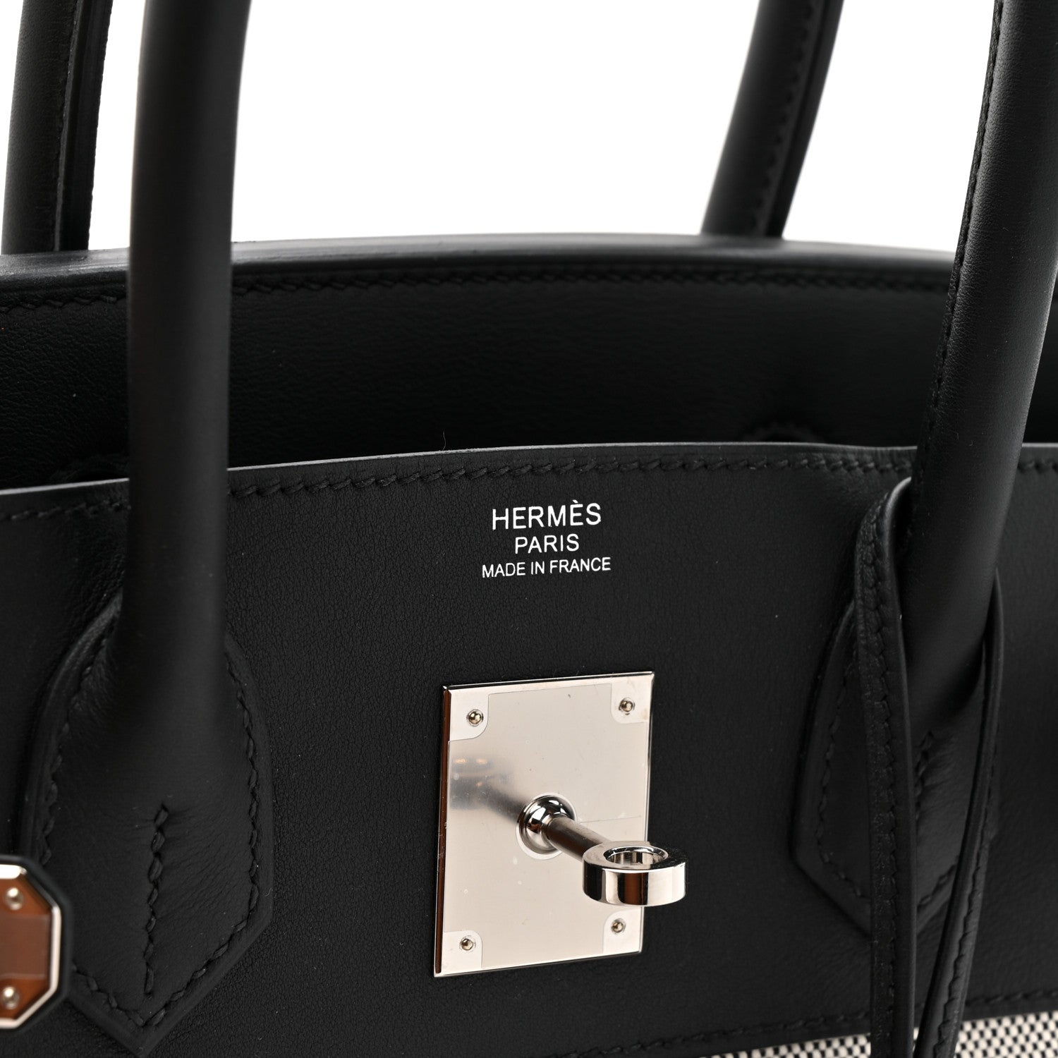 Hermes Toile Swift Birkin 30 Black Black 6 of 10