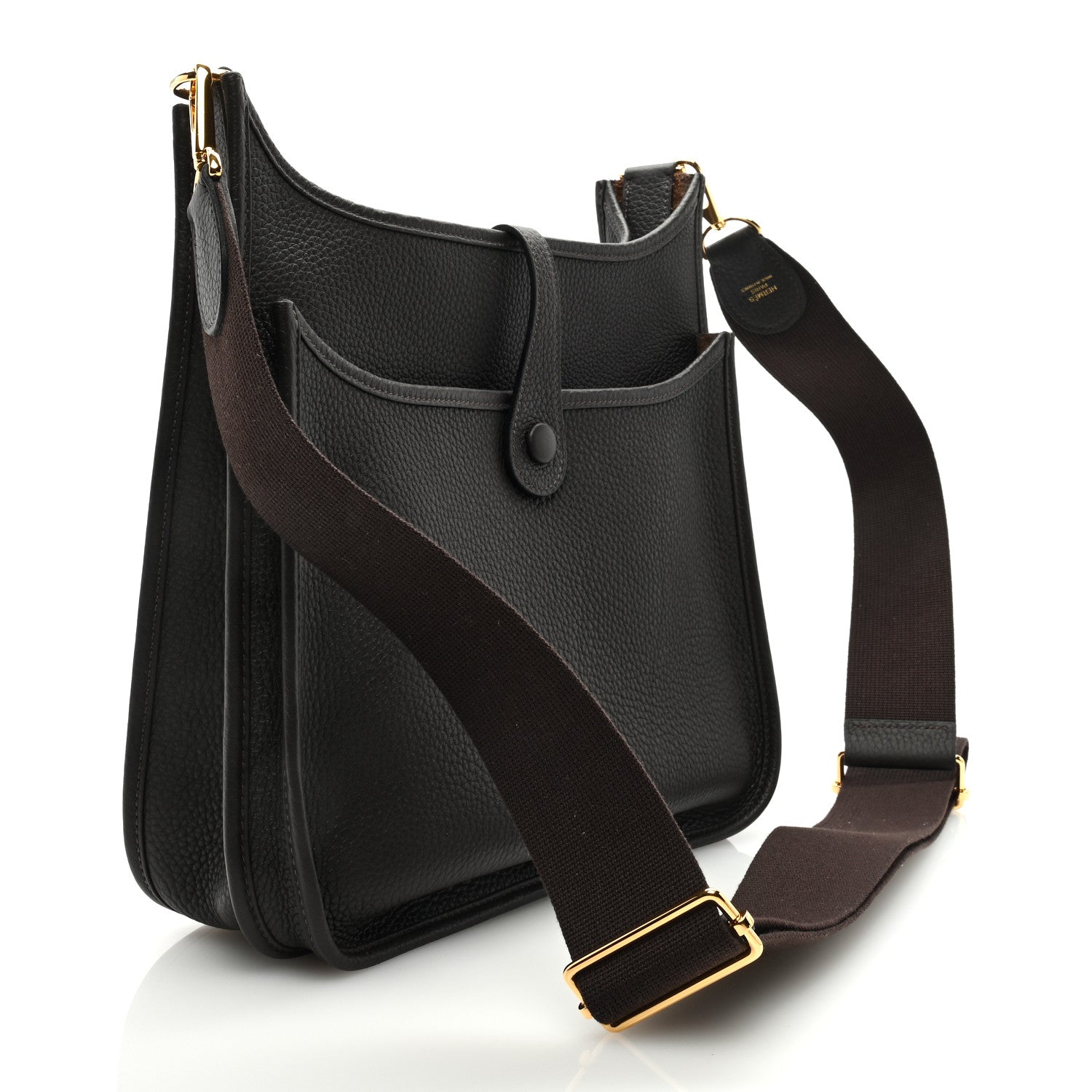 Hermes Taurillon Clemence Evelyne III PM Chocolate 3 of 9