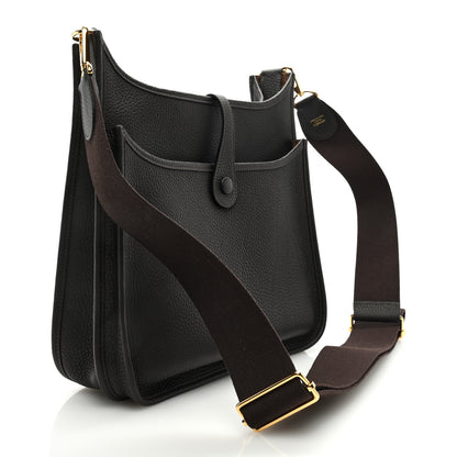 Hermes Taurillon Clemence Evelyne III PM Chocolate 3 of 9