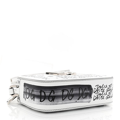 Dolce & Gabbana Calfskin DG Graffiti Print Camera Crossbody White 4 of 9