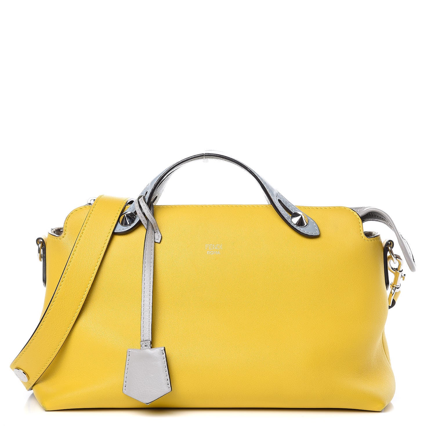 Fendi Vitello Dolce 4 Color Medium By The Way Boston Bag Yellow Multicolor 1 of 17