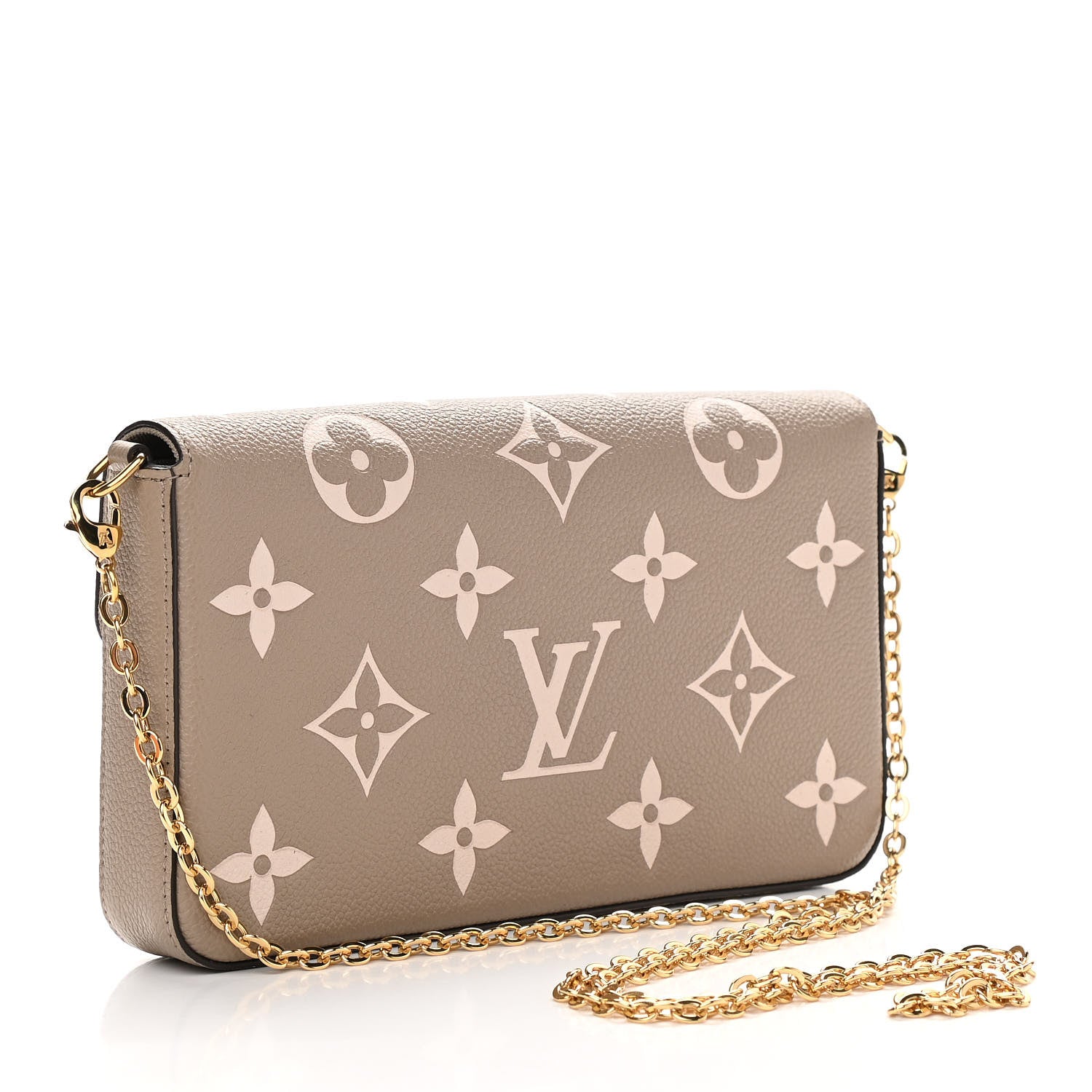 Louis Vuitton Empreinte Monogram Giant Felicie Pochette Tourterelle Creme 4 of 12