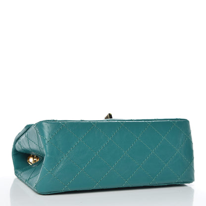 Chanel Aged Calfskin Quilted 2.55 Reissue Mini Flap Green 4 of 12