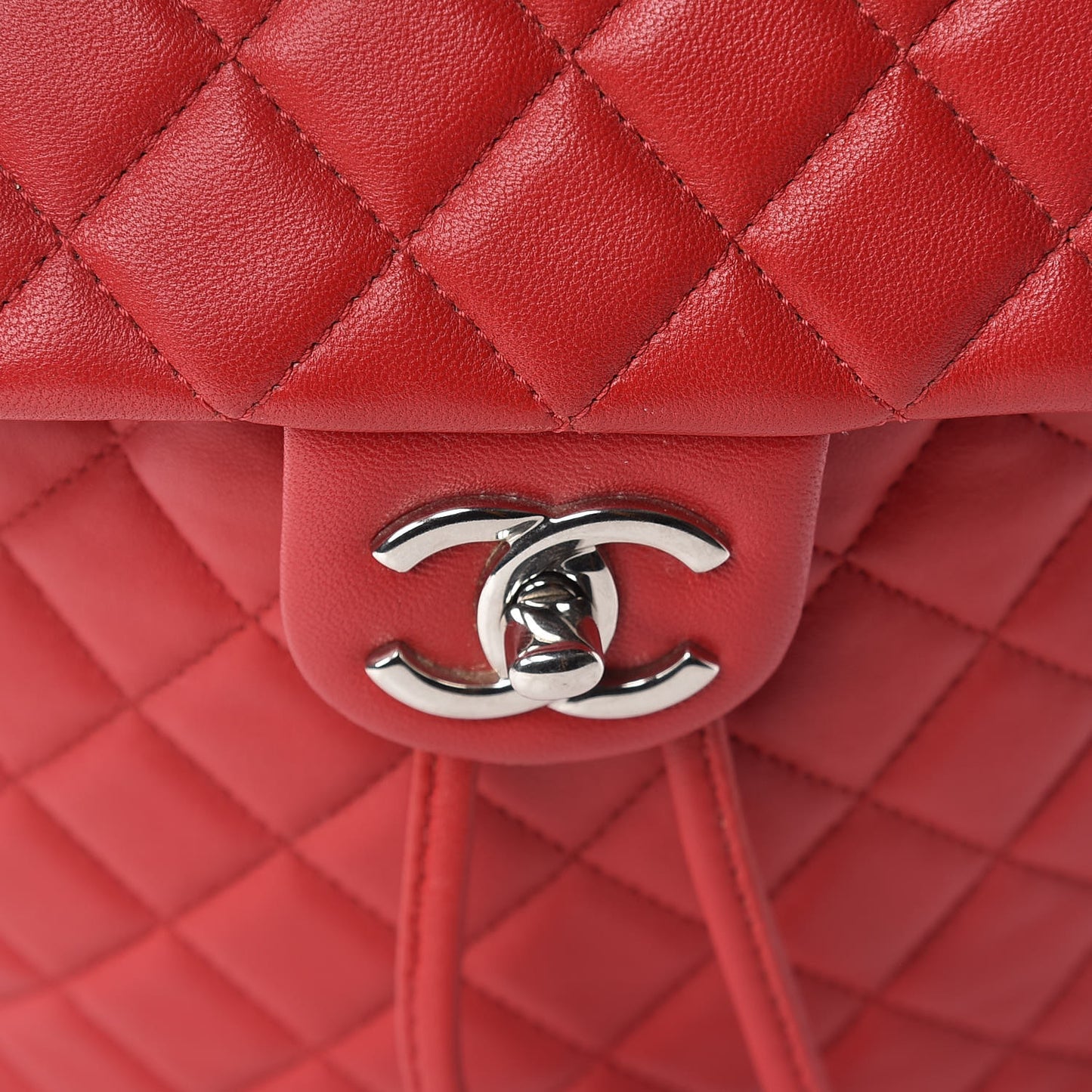 Lambskin Quilted Large Urban Spirit Backpack Red