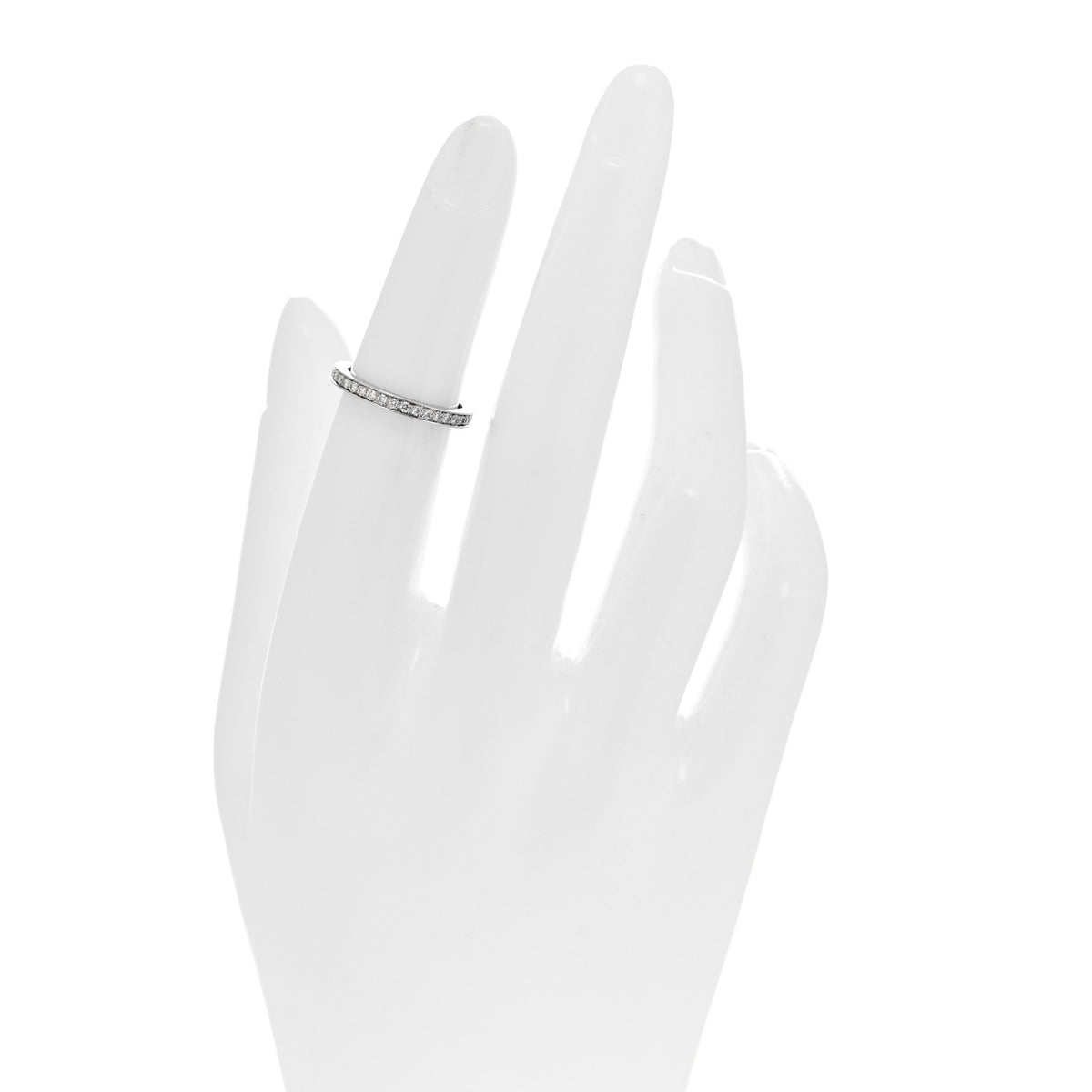 Van Cleef & Arpels Platinum Diamond 2.1mm Romance Wedding Band Ring 47 4.25 2 of 4