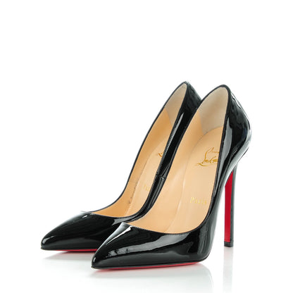 Christian Louboutin Patent Pigalle 120 Pumps 37 Black 3 of 7