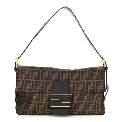 Fendi Zucca Vitello Messenger Baguette Tobacco 1 of 14
