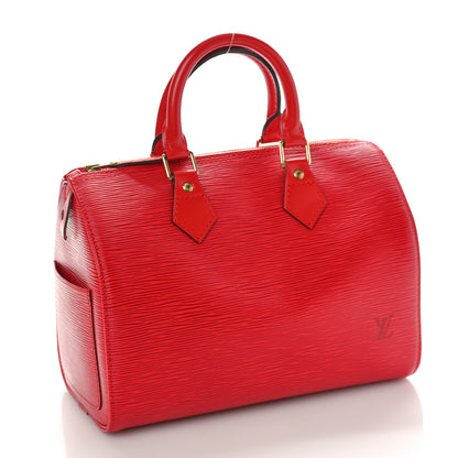 Louis Vuitton Epi Speedy 25 Castillan Red 2 of 9