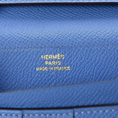 Hermes Epsom Bearn Gusset Wallet Bleu Paradis 6 of 9