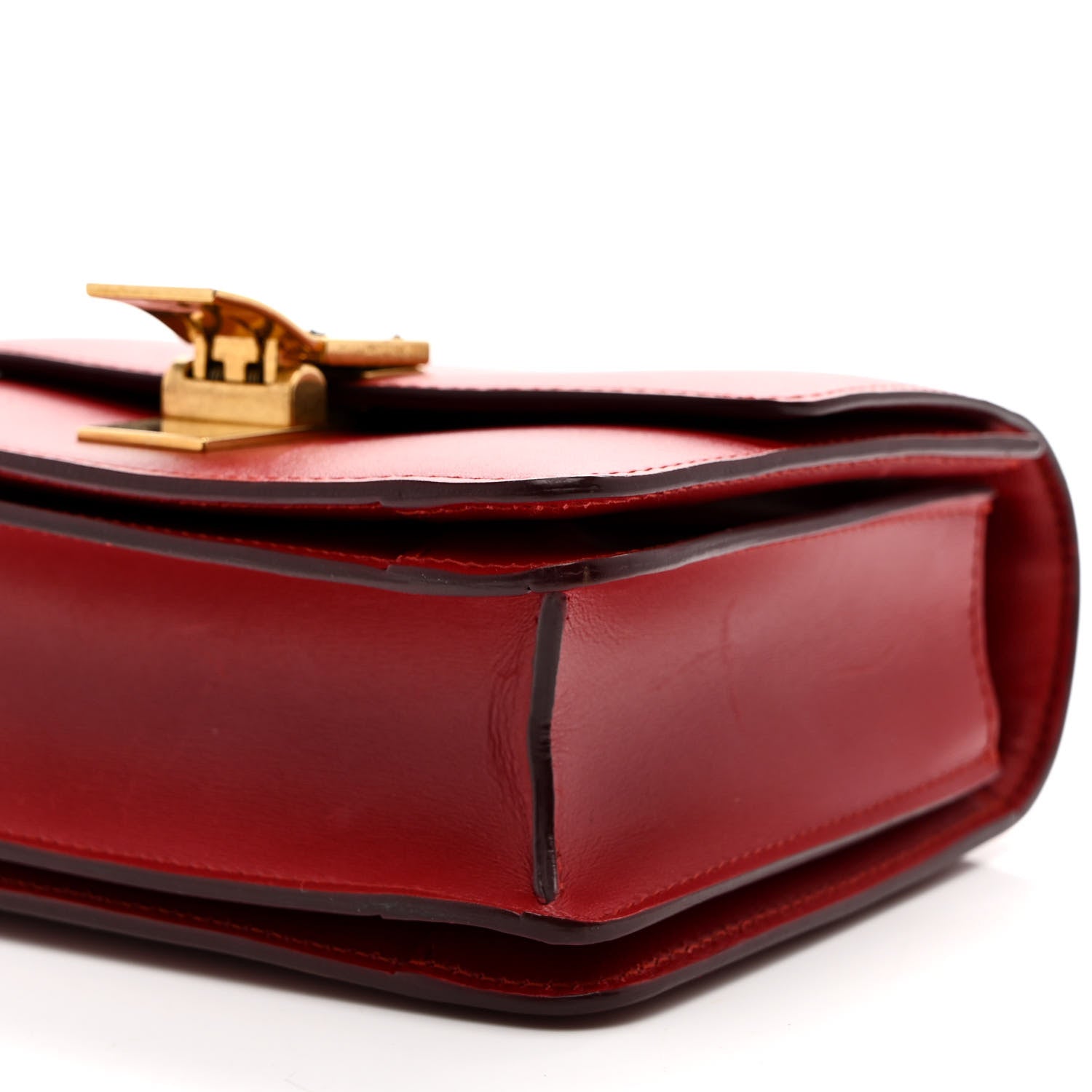 Celine Smooth Calfskin Small Classic Box Flap Bag Red 9 of 14