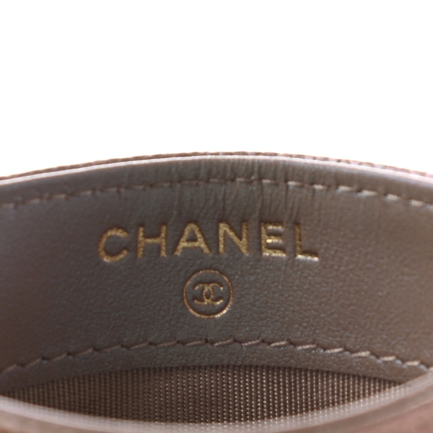 Chanel Iridescent Caviar Quilted Card Holder Beige 7 of 8