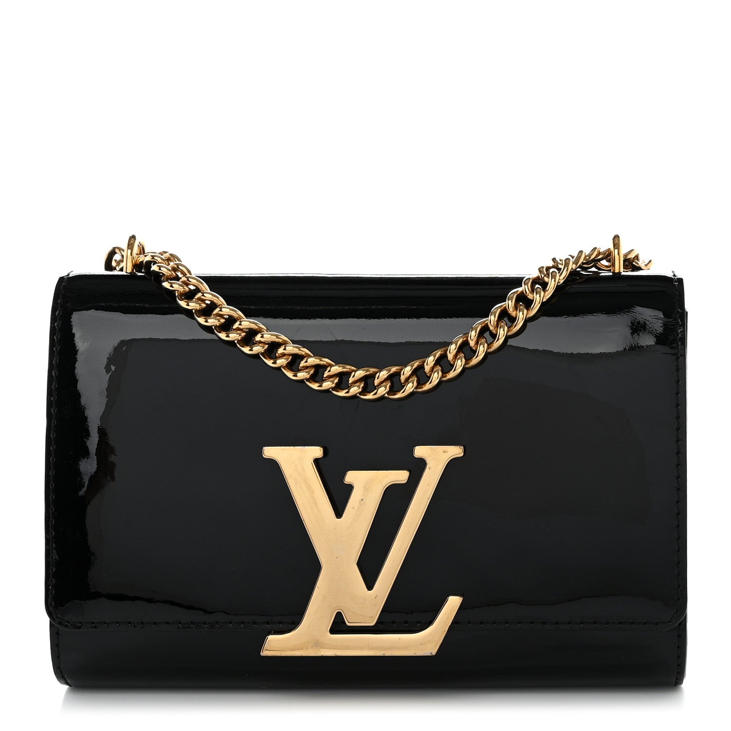 Louis Vuitton Patent Chain Louise MM Black 1 of 11