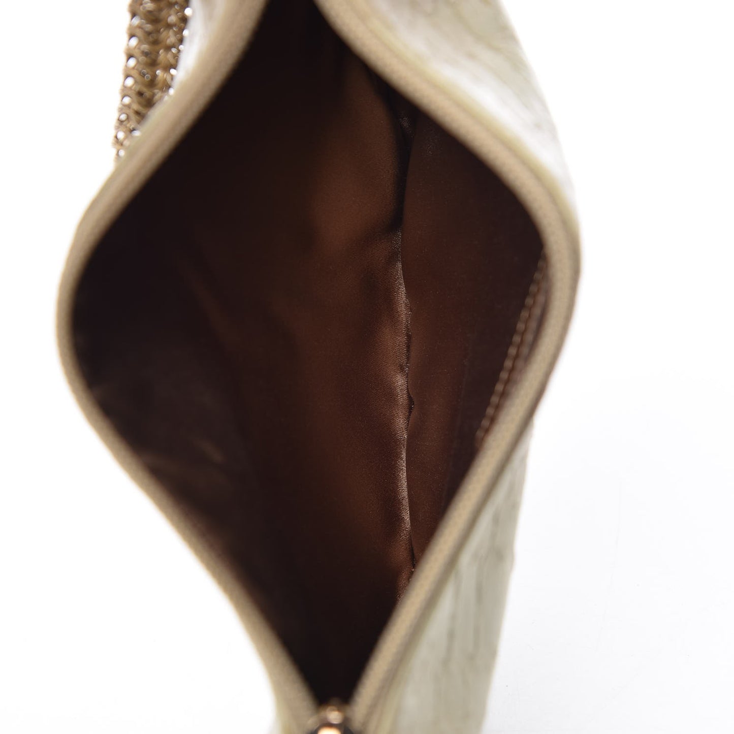 Python Fortune Cookie Clutch Beige