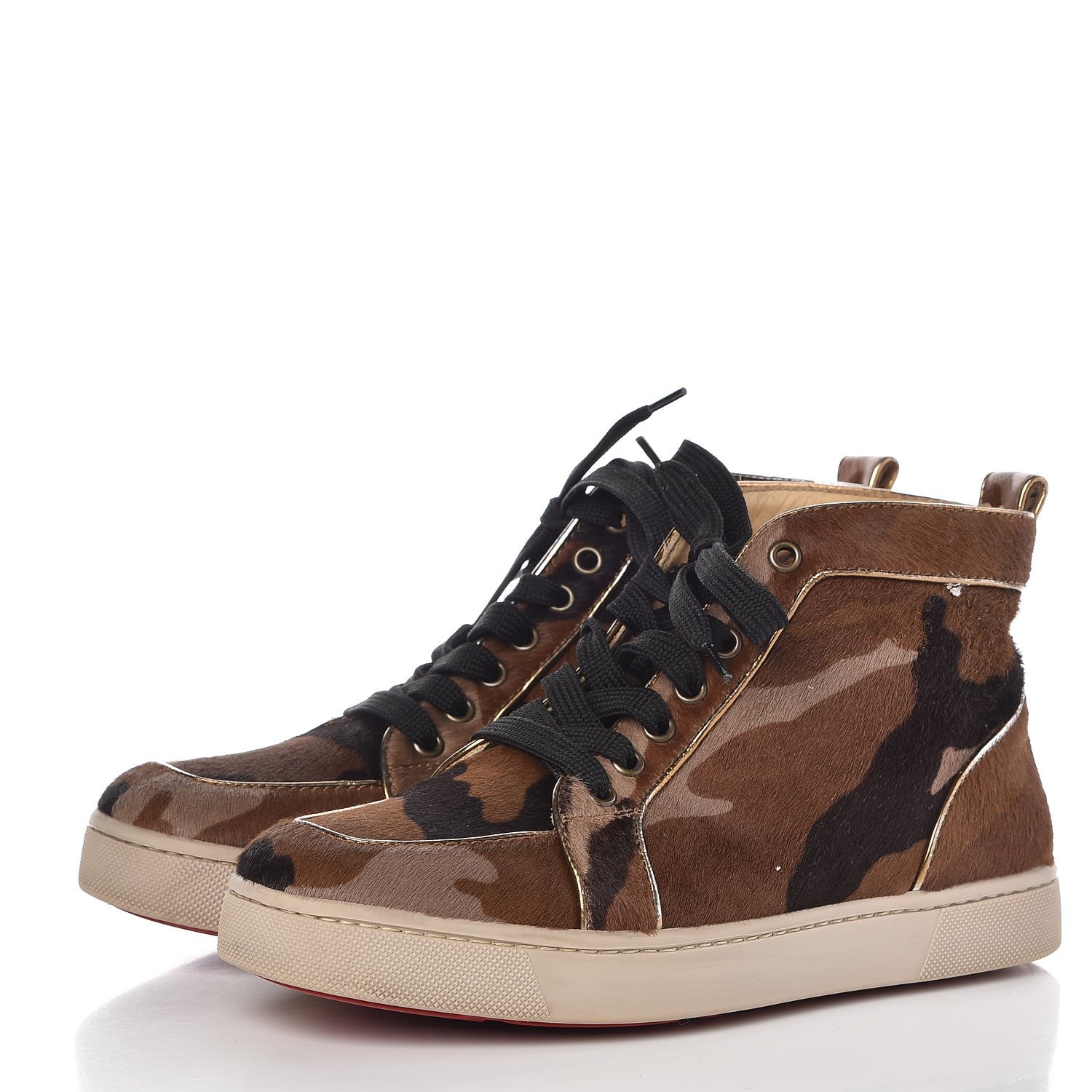 Christian Louboutin Pony Hair Camo Rantus Orlato Flat Sneakers 37.5 3 of 13