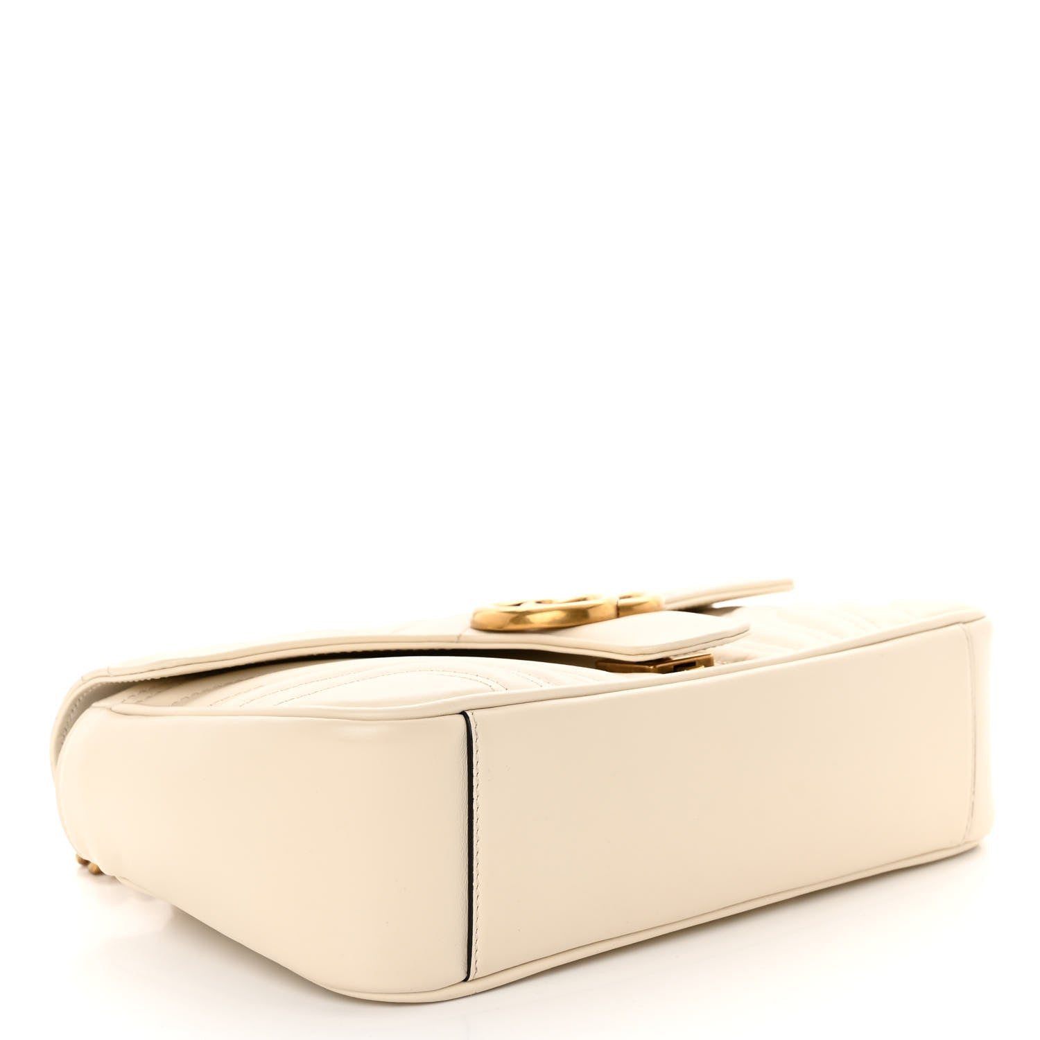 Gucci Calfskin Matelasse Small GG Marmont Shoulder Bag White 4 of 10