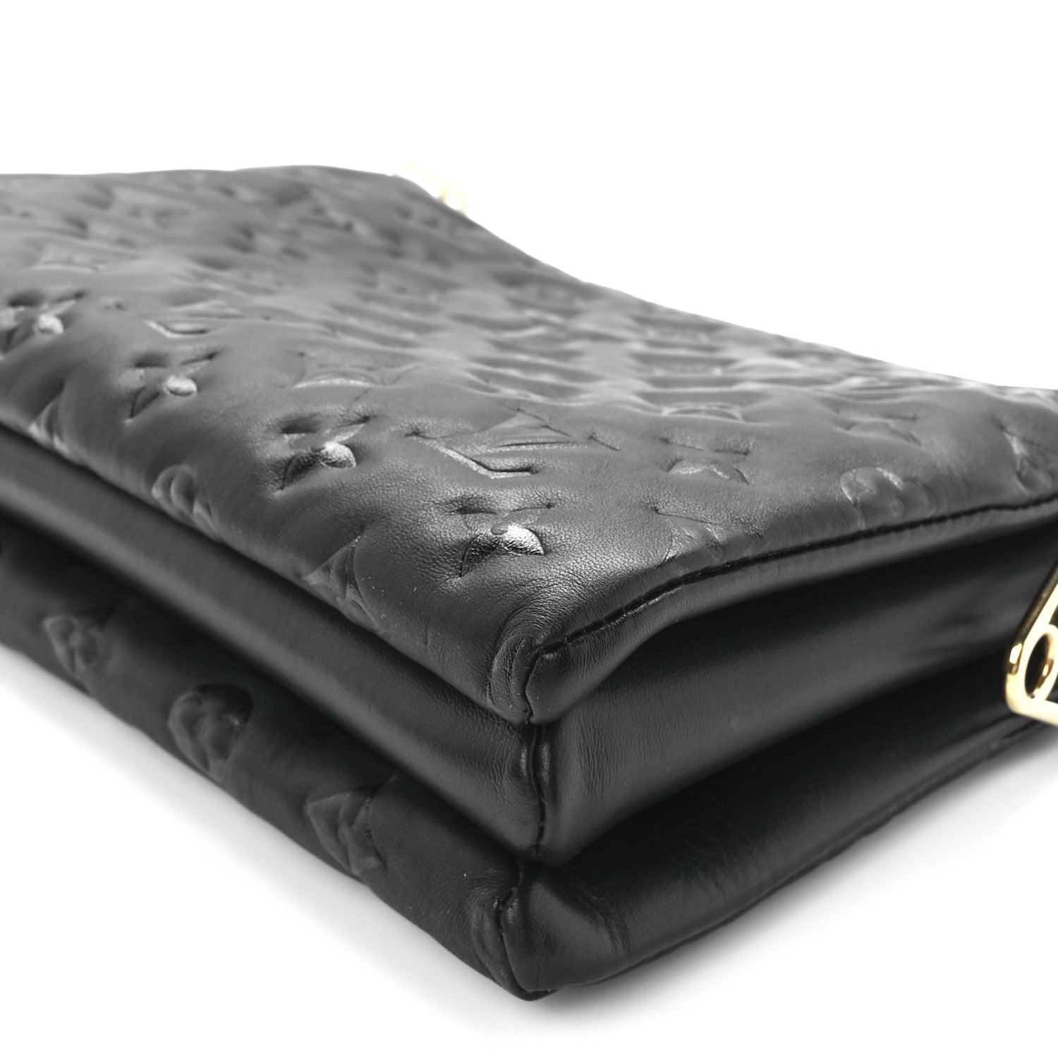 Louis Vuitton Lambskin Embossed Monogram Coussin PM Black 11 of 11