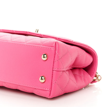 Chanel Caviar Quilted Extra Mini Coco Handle Flap Rose 11 of 12