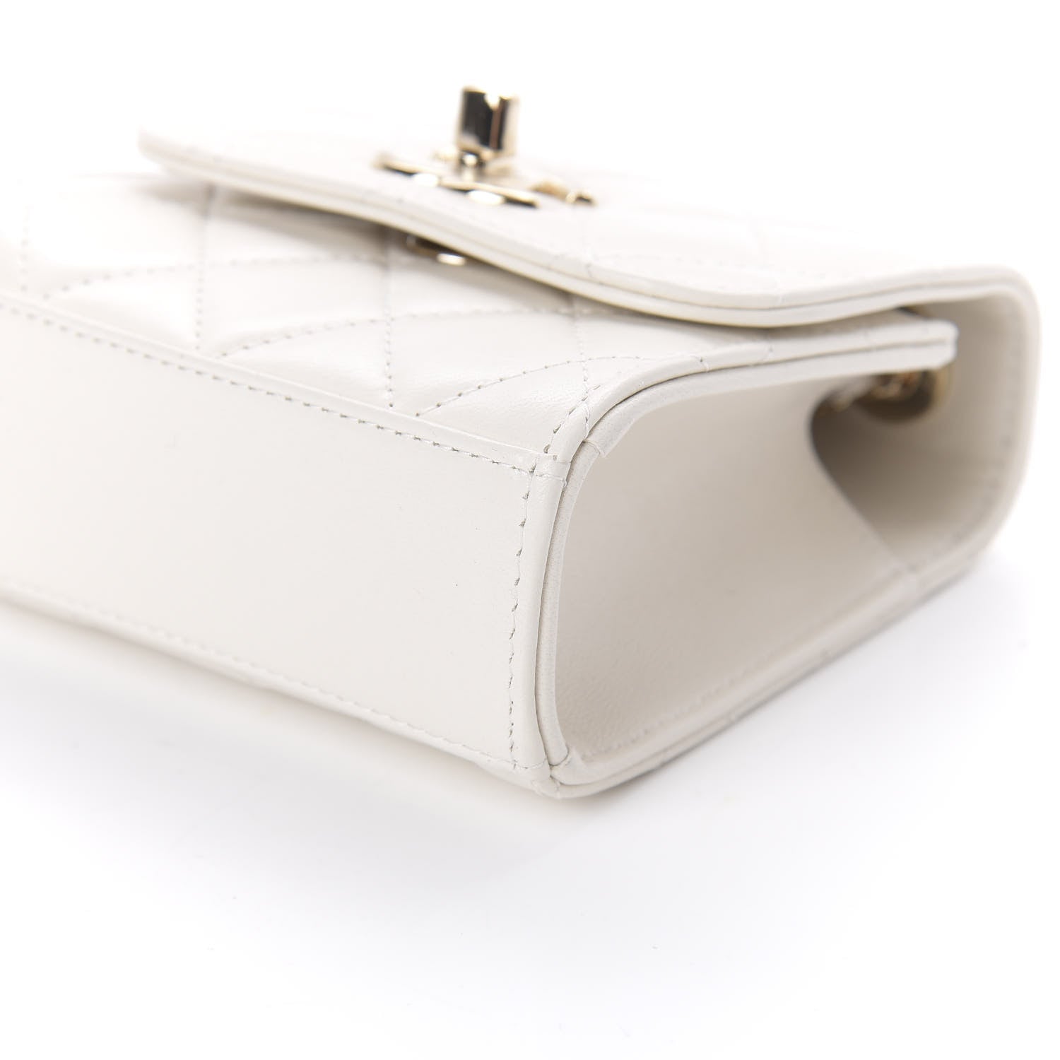 Chanel Lambskin Quilted Mini Trendy CC Chain Wallet White 7 of 11